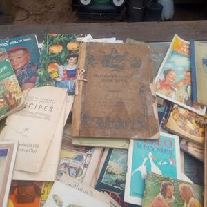 Sabika Vintage Cookbook Collection with Colorful Covers